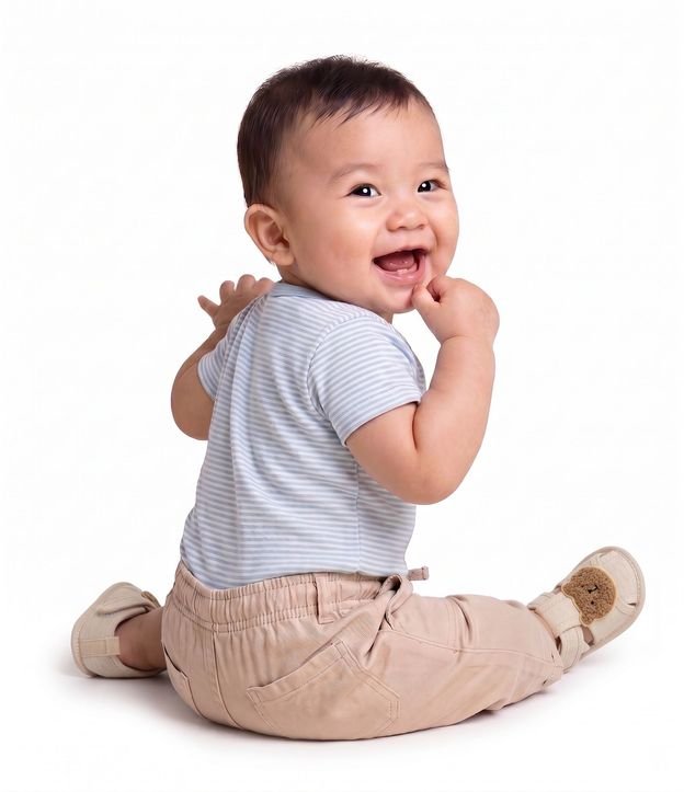 Pantalón Infantil con Bolsillos Aplicados y Botones Decorativos - Talle 0 a 18 meses 3