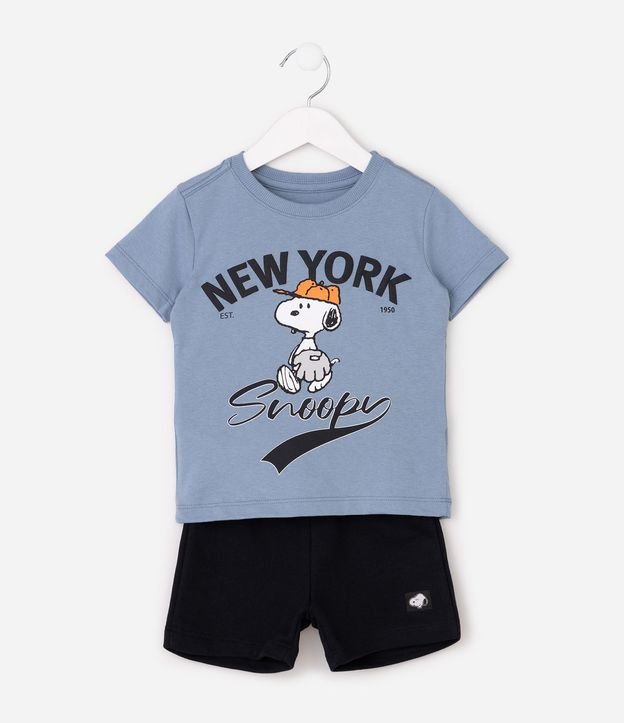 Conjunto Algodón Snoopy New York Infantil - Talle 2 a 8 años 2