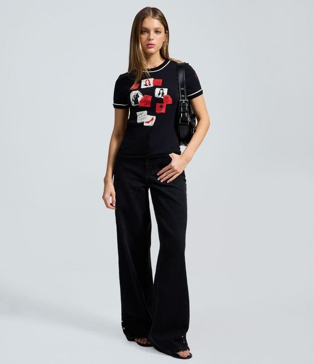Remera en Algodón con Estampa del Diablo Viste  a la Moda 2