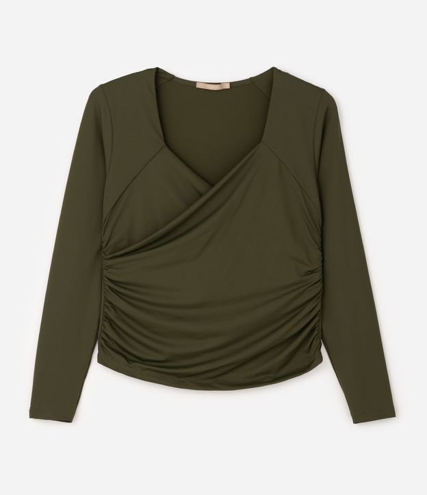 Blusa Manga Larga con Escote Traspasado Curve & Plus Size 5