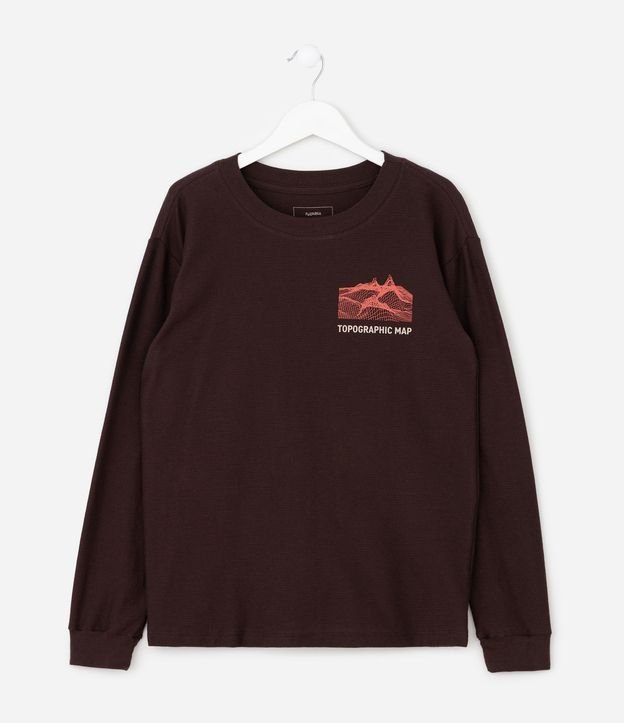 Remera Manga Larga Texturizada con Bordado - 5 a 14 años 2