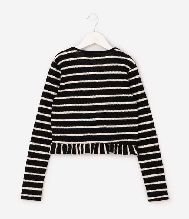 Blusa Infantil Manga Larga Rayada con Moñitas - Talle 7 a 16 años 4