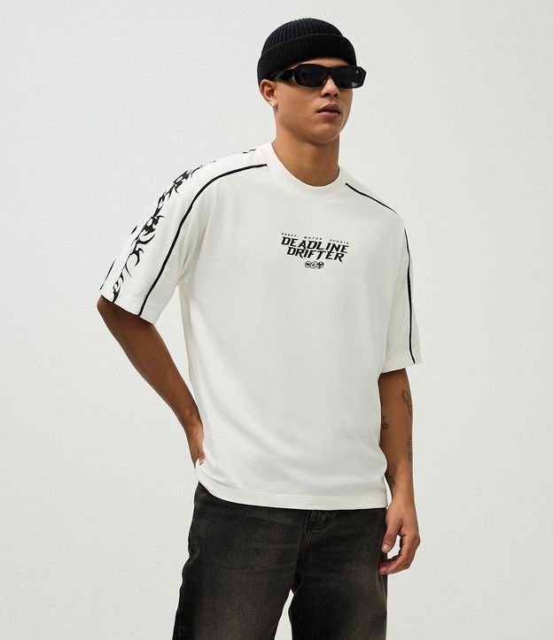 Remera Boxy Deadline Drifter con Calaveras 3