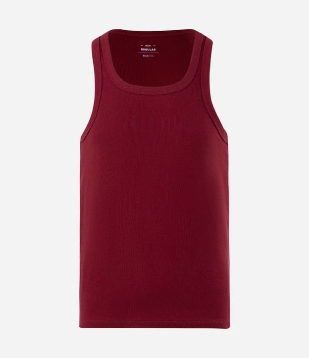 Musculosa Regular Básica en Rib de Algodón 3