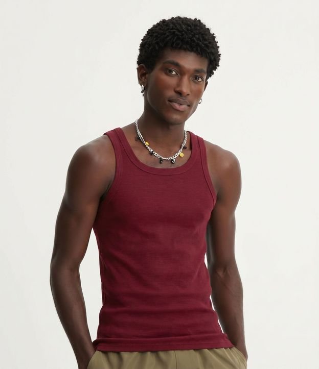 Musculosa Regular Básica en Rib de Algodón
