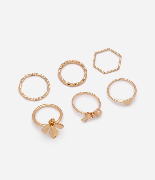 Kit de 6 Anillos Delicados con Diseños Variados 2