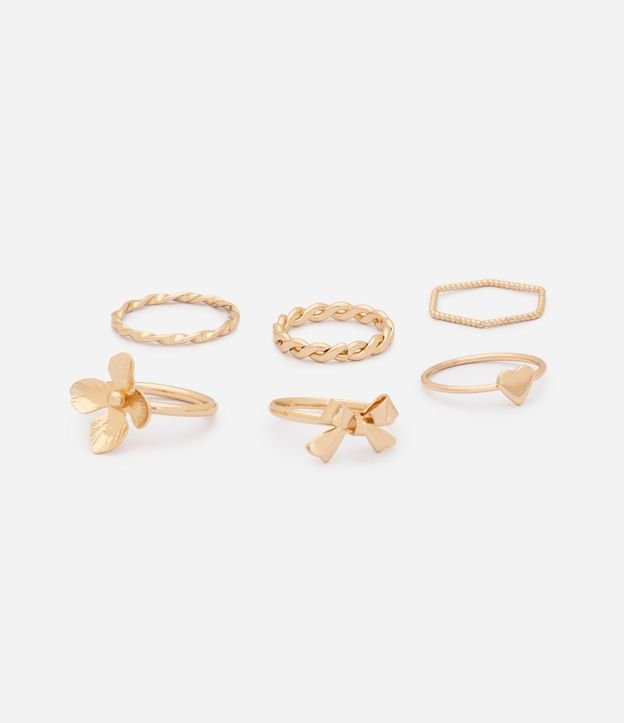 Kit de 6 Anillos Delicados con Diseños Variados 3
