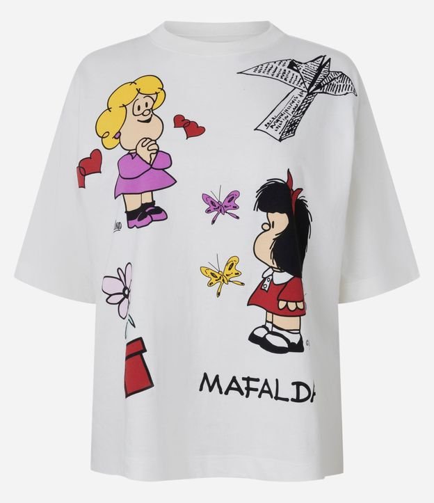 Remera Boxy en Algodón con Estampa de Mafalda 5