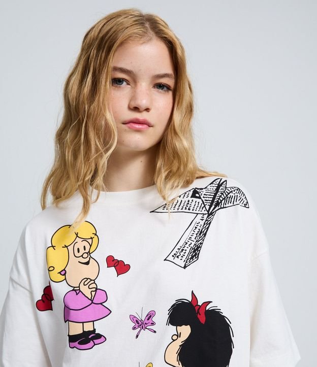 Remera Boxy en Algodón con Estampa de Mafalda 1