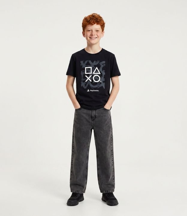 Remera Infantil con Estampa de Íconos PlayStation – Talle 5 a 14 años