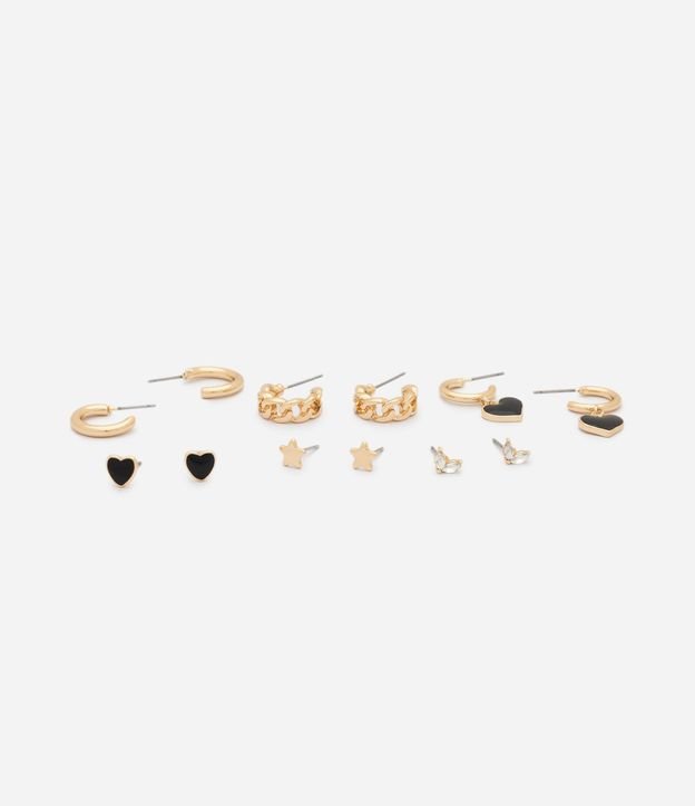 Kit 06 Caravanas Pequeños en Metal con Diseño Variados 2