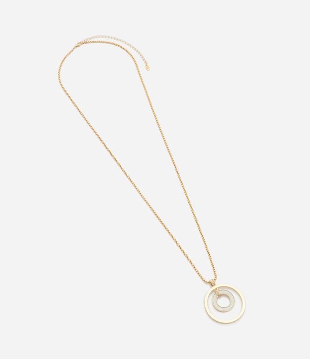 Collar Largo con Colgante Redondo y Revestimento Brillante 2
