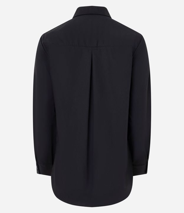 Camisa en Tricolina con Abotonado y Puño Largo 6