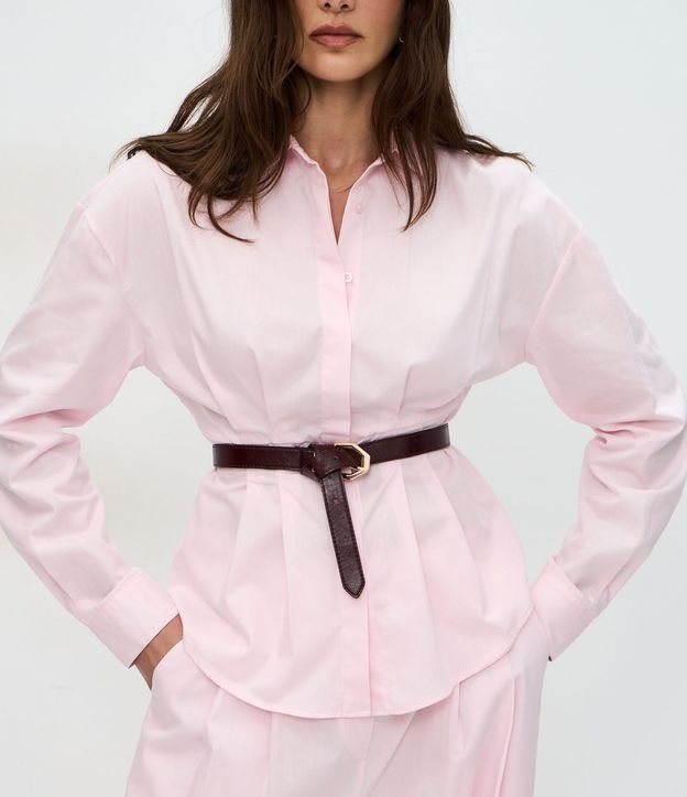 Camisa en Algodón con Pliegues y Botones 5