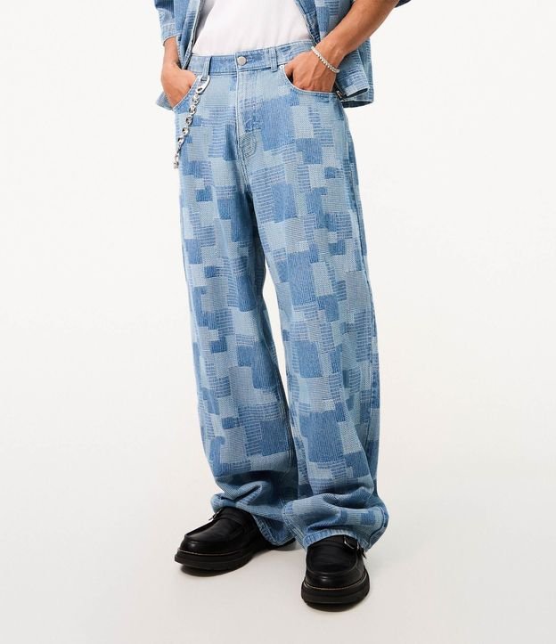 Pantalón Super Baggy en Jeans con Jacquard 2