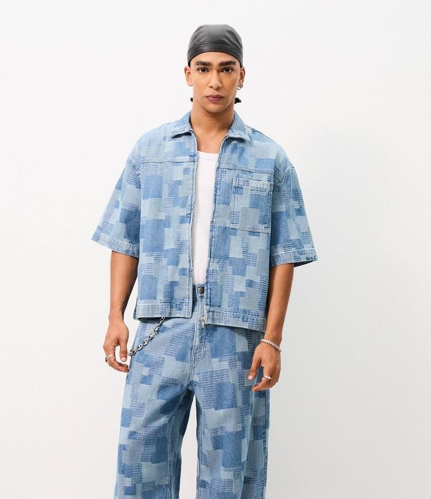 Pantalón Super Baggy en Jeans con Jacquard 4