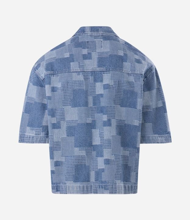 Camisa Boxy en Jeans Jacquard con Cremallera 6