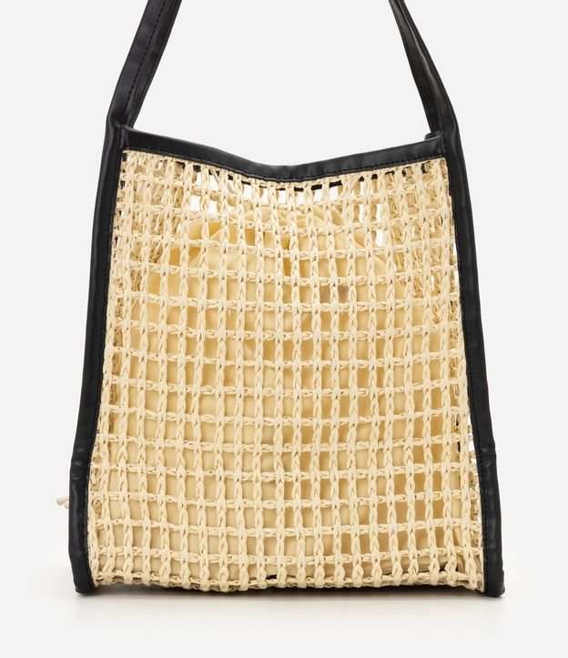 Cartera en Paja Trenzada con Asas de PU 3