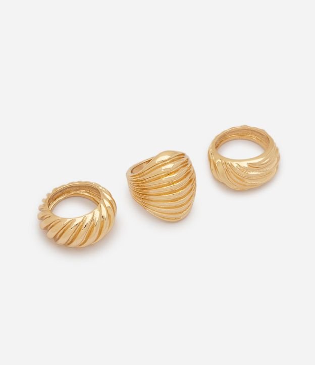 Kit 03 Anillos con Formatos Ondulados 1