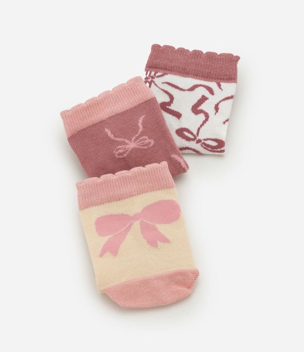 Kit 3 Medias Infantiles con Moñitas - Talle 19 al 34 3