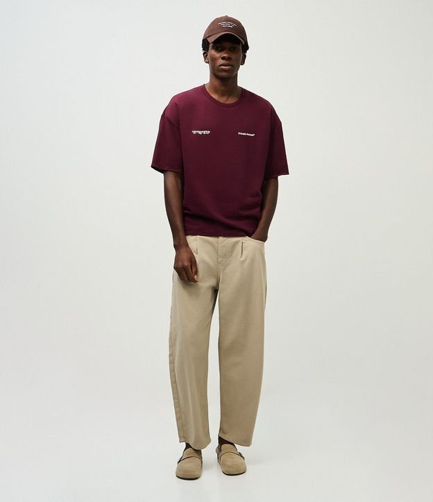 Remera Oversized en Algodón con Lettering Paris Tokyo New York 2