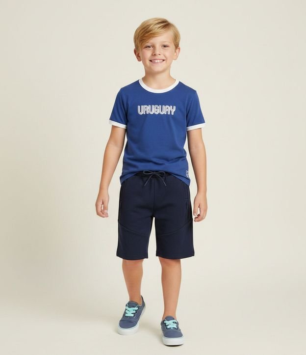 Camiseta Regula Infantil com Estampa Uruguay – Tam 5 a 14 Anos 1