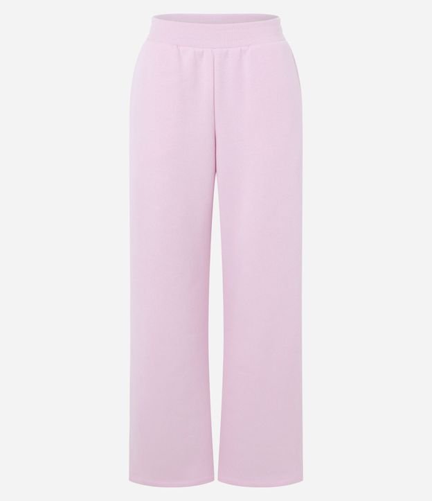 Pantalón Wide Leg en Algodón con Detalle Contrastante Lateral 5