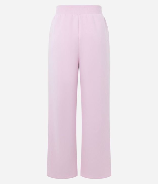 Pantalón Wide Leg en Algodón con Detalle Contrastante Lateral 6