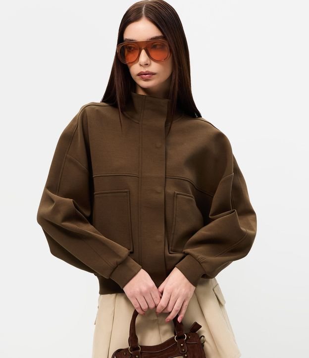 Campera Punto Roma con Bolsillos y Cuello Alto 3