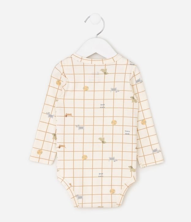Body Infantil de Cuadros con Estampa Fullprint – Talle 0 a 18 Meses 3