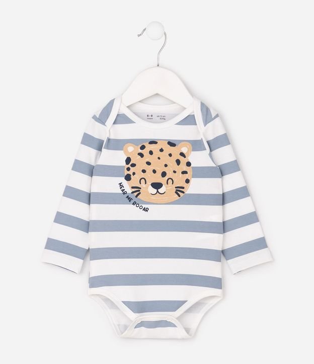 Body Infantil en Algodón con Estampado Rayada - Talle 3 a 18 Meses 2