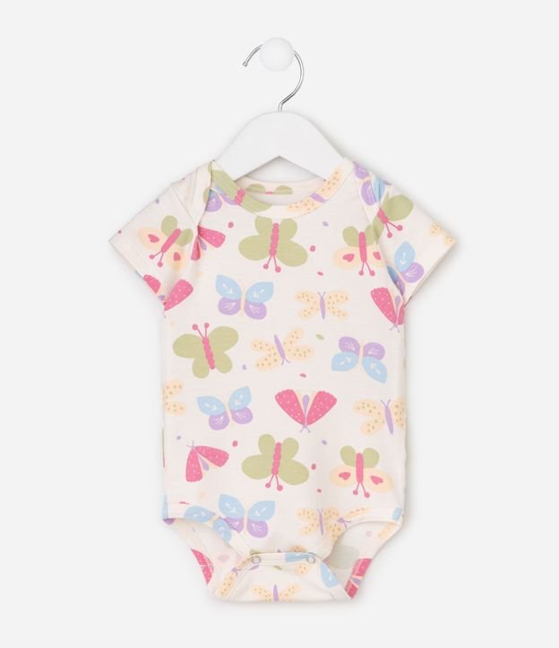 Body Infantil con Estampa de Fullprint Mariposas – Talle 0 a 18 Meses 2