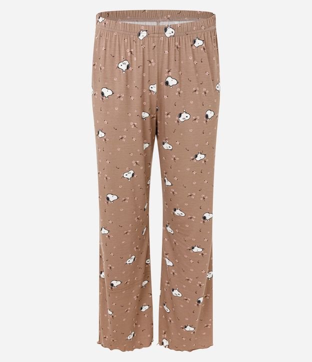 Pijama Larga con Estampa Floral de Snoopy 3