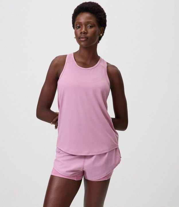 Musculosa Nadador Deportiva en Microfibra con Textura