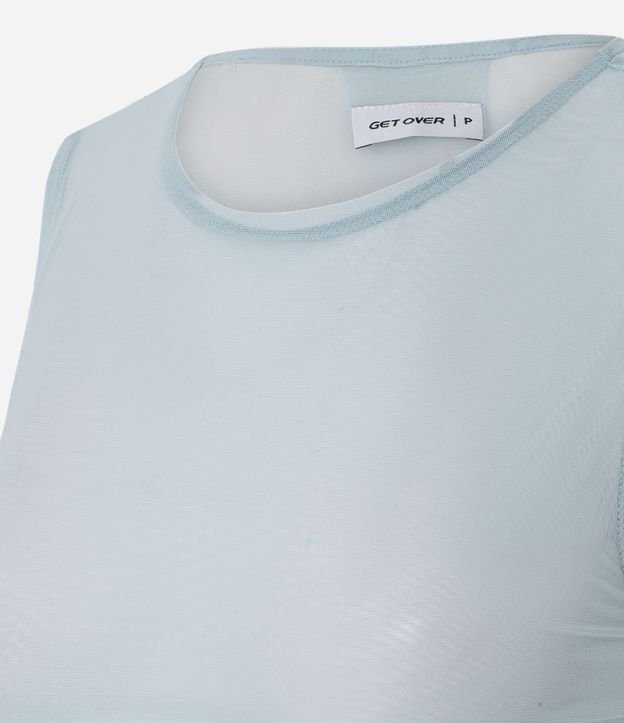 Musculosa Deportiva en Microfibra con Tule con Frunzidos 6