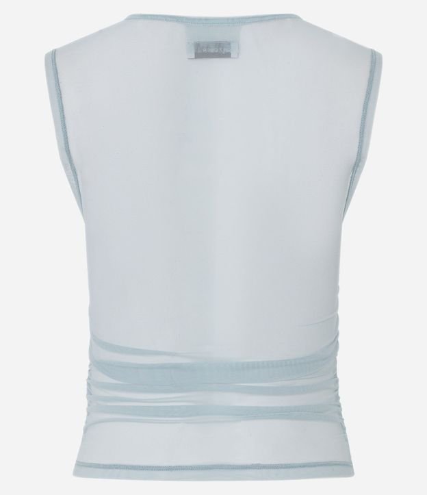 Musculosa Deportiva en Microfibra con Tule con Frunzidos 7