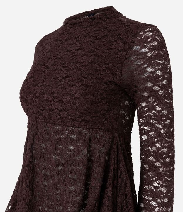 Blusa Peplum con Encaje Aplicado 6
