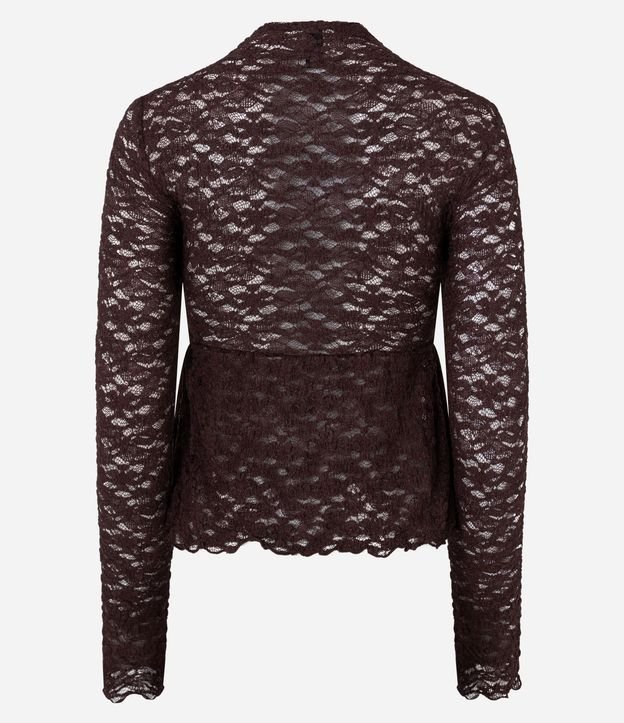 Blusa Peplum con Encaje Aplicado 7