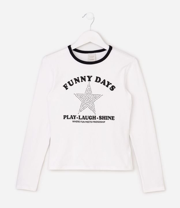 Remera Baby Look Infantil con Estrella Aplicada – Talle 5 a 14 años 2
