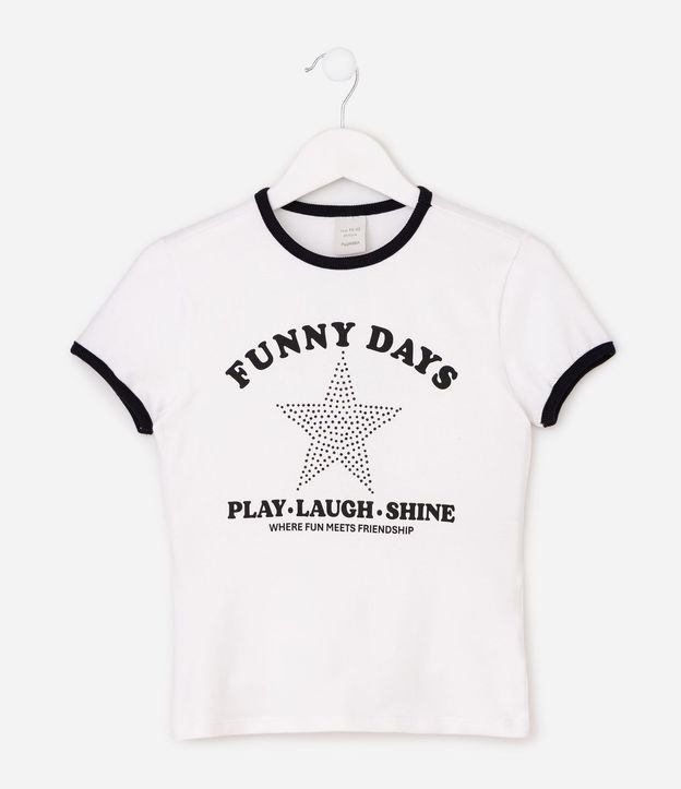 Blusa Infantil Baby Look con Estampa Estrella – Talle 5 a 14 años 2