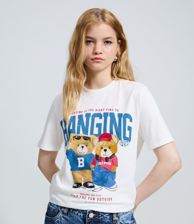 Remera Estampada con Ositos en Algodón 1