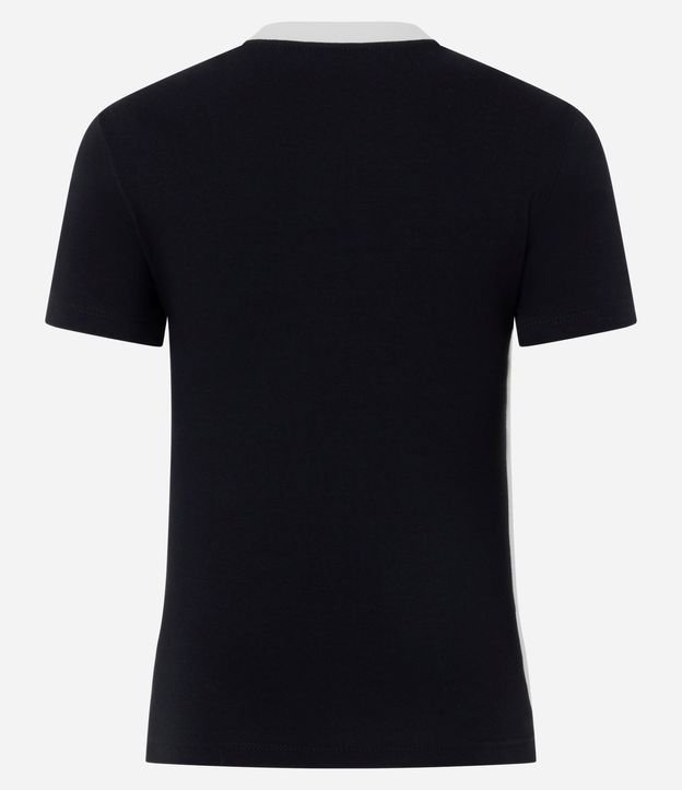 Remera en Algodón con Estampa de Kuromi y Detalle Contrastante 6