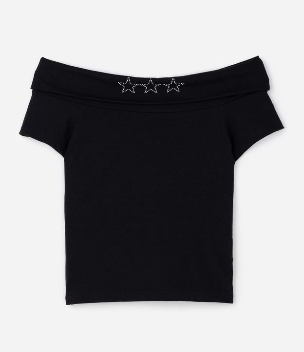 Blusa Infantil Baby Tee Hombro a Hombro con Estrellas – Talle 7 a 16 años 2