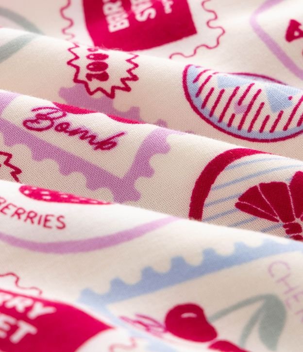 Vestido Infantil en Viscosa con Estampado y Volados - Talle 5 a 16 años 4