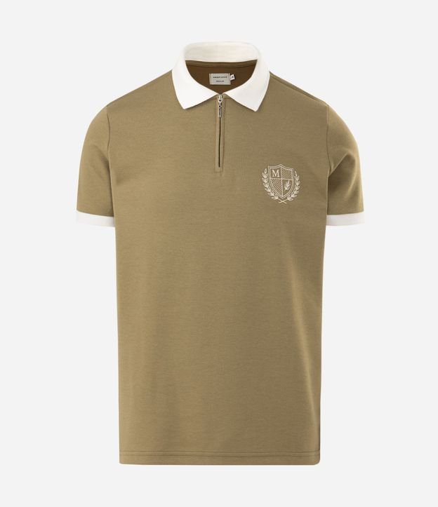 Polo Manga Corta Algodón Escudo Texturizado 4