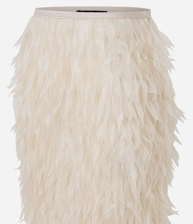 Pollera Midi con Textura de Pelo Artificial 5