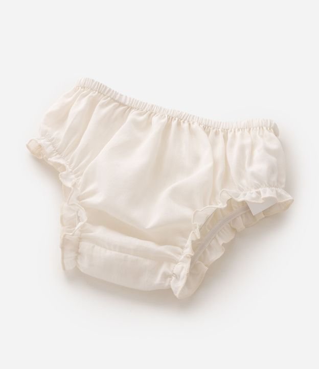 Vestido Infantil en Tricolina con Mariposas y Volados - Talle 0 a 18 Meses 5
