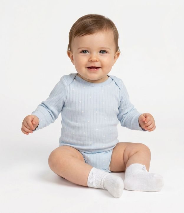 Body Bebe en Rib con Estampa de Fullprint Estrellas – Talle RN a 18 Meses