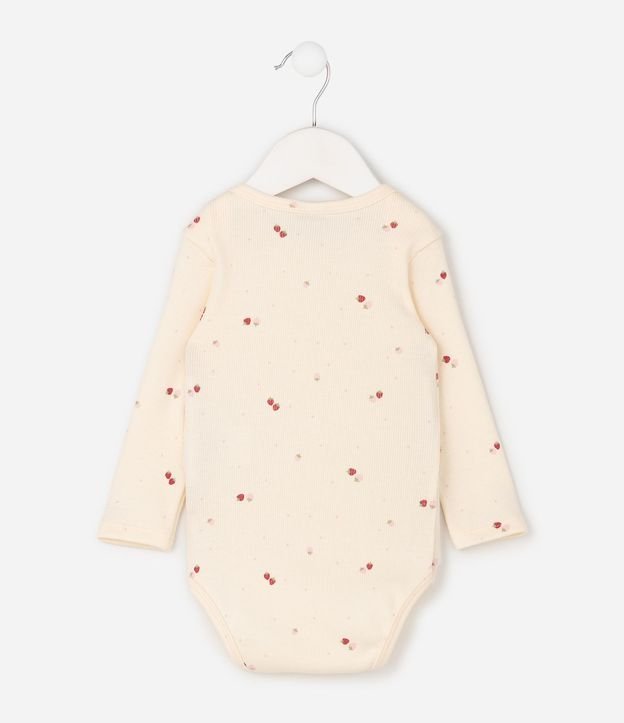 Body Bebé en Rib con Estampa de Mini Frutillas – Talle RN a 18 Meses 3
