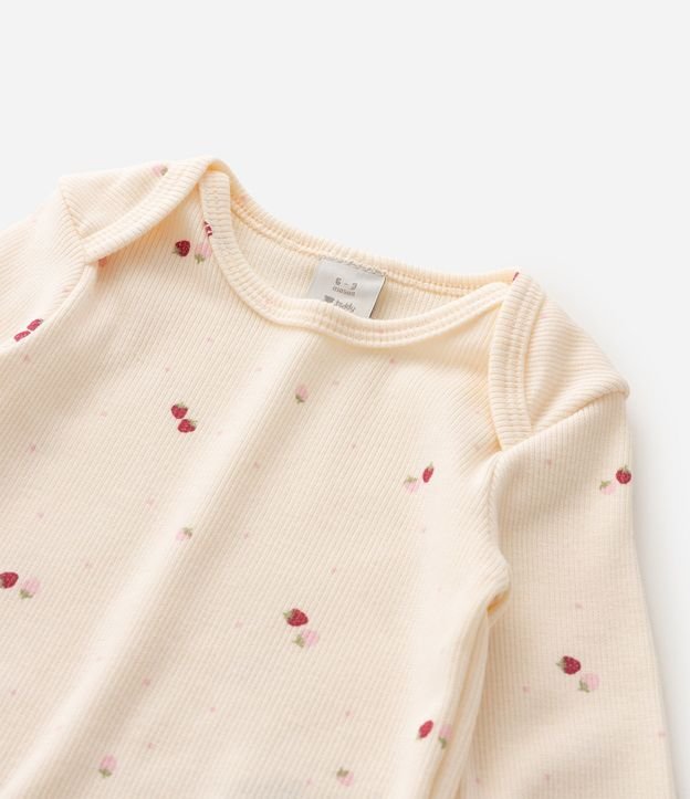 Body Bebé en Rib con Estampa de Mini Frutillas – Talle RN a 18 Meses 5